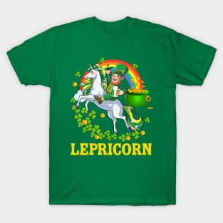 Lepricorn Leprechaun Unicorn T shirt St Patricks Day Girls T-Shirt